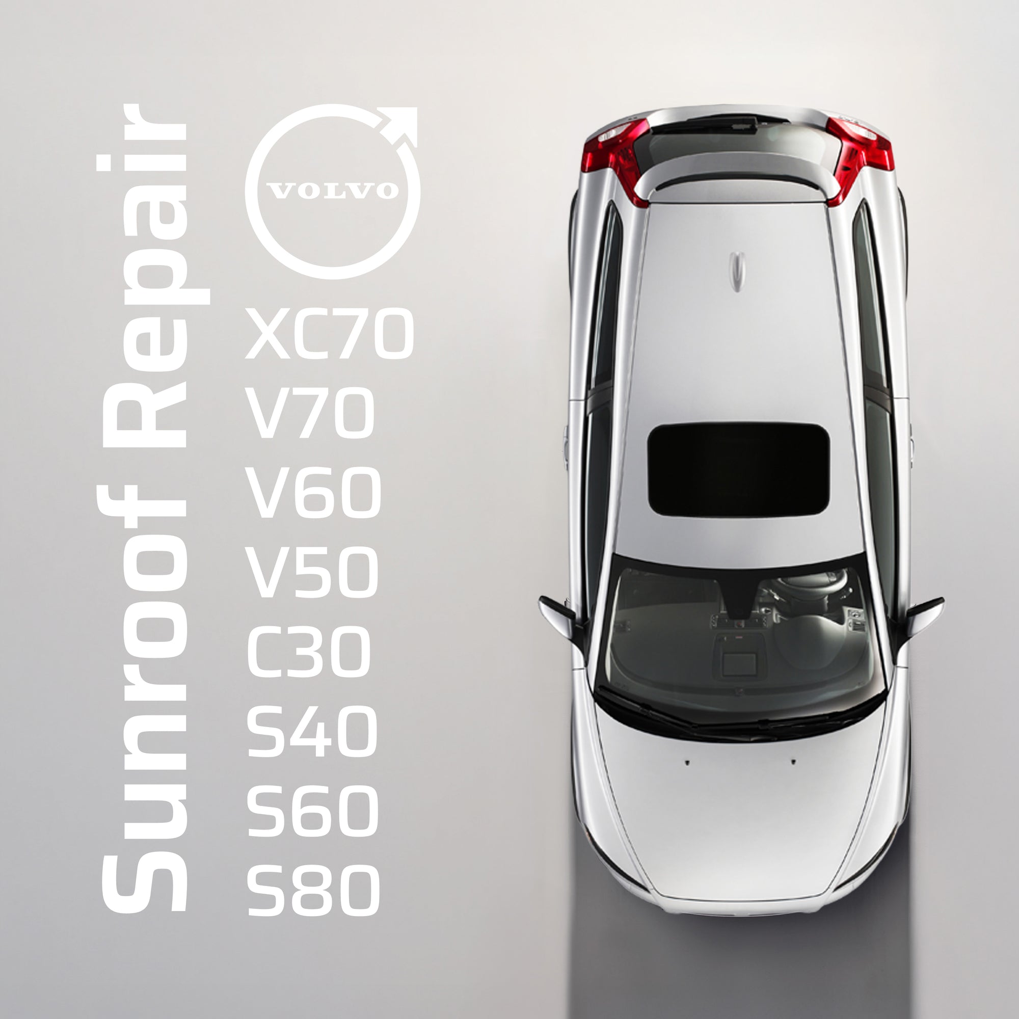 Volvo  - Sunroof - Gap Filler Repair Kit (C30, S40, S60, S80, V50, V60, V70, XC70)